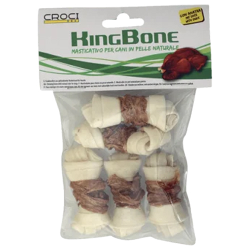 Кость Croci King Bone Duck для собак, вузлова, з качкою, 5 см, 10 г, 5 шт / уп, ціна за упаковку