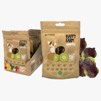 Ласощі м'ясне Croci Happy Farm, для собак, ягня з ківі, 80 г, 12 пач / уп, ціна за 1 пачку Ласощі м'ясне Croci Happy Farm, для собак, ягня з ківі, 80 г, 12 пач / уп, ціна за 1 пачку