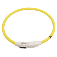 Ошейник LED светящийся Croci для собак, USB, силикон, желтый, 70 см Ошейник LED светящийся Croci для собак, USB, силикон, желтый, 70 см