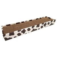 Кігтеточка Croci Animalier, для котів, гофрований картон, корова, 48×12×5 см Кігтеточка Croci Animalier, для котів, гофрований картон, корова, 48×12×5 см