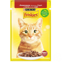 Влажный корм Purina Friskies для кошек, с говядиной в подливке, 85 г Влажный корм Purina Friskies для кошек, с говядиной в подливке, 85 г