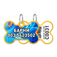 Адресник персональний WAUDOG Smart ID з QR-паспортом, малюнок "Самоцвіт", 38 × 25 мм, золото Адресник персональний WAUDOG Smart ID з QR-паспортом, малюнок "Самоцвіт", 38 × 25 мм, золото