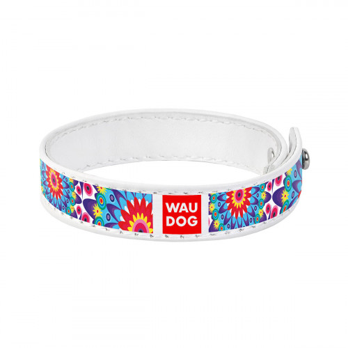 Браслет WAUDOG Design, з малюнком "Квіти", ширина 15 мм, довжина 18-20 см, білий
