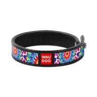 Браслет WAUDOG Design,  с рисунком "Цветы", ширина 15 мм, длина 18-20 см, черный