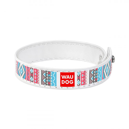 Браслет WAUDOG Design,  с рисунком "Этно", ширина 15 мм, длина 18-20 см, белый