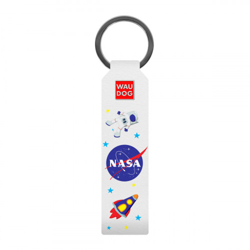 Брелок WAUDOG Design, з малюнком "NASA", ширина 20 мм, довжина 95 мм, білий