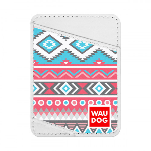 Візитниця WAUDOG Design, з малюнком "Етно", ширина 70 мм, довжина 95 мм, білий