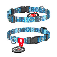 Нашийник WAUDOG Nylon з QR паспортом, малюнок "Етно" ширина 10 мм, довжина 20-30 см Нашийник WAUDOG Nylon з QR паспортом, малюнок "Етно" ширина 10 мм, довжина 20-30 см