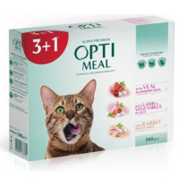 Набор влажного корма Optimeal для взрослых кошек, 85 г, 3+1 Набор влажного корма Optimeal для взрослых кошек, 85 г, 3+1