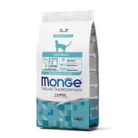 Сухий корм MONGE CAT Sensitive Sterilised для стерилізованих кішок, з тріскою, 1.5 кг