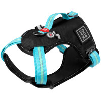 Шлея Waudog Nylon для собак, безопасная, голубой, 25 мм, размер L, 55-85 см, 65-85 см
