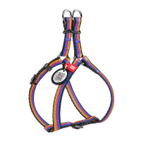 Шлея Waudog Nylon для собак, з малюнком Лінія 1, різнокольоровий, 10 мм, 28-40 см Шлея Waudog Nylon для собак, з малюнком Лінія 1, різнокольоровий, 10 мм, 28-40 см