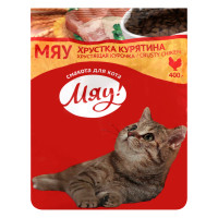 Сухий корм Мяу для котів, курячий, 400 г Сухий корм Мяу для котів, курячий, 400 г