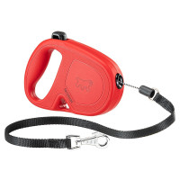 Рулетка-поводок Ferplast Flippy One Cord для собак, з шнуром, розмір S, червоний, 14.7×3×10 см Рулетка-поводок Ferplast Flippy One Cord для собак, з шнуром, розмір S, червоний, 14.7×3×10 см