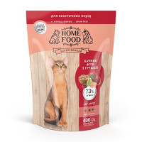 Сухий беззерновой корм Home Food для котів, гіпоалергенний, з качиним філе і грушею, 400 г Сухий беззерновой корм Home Food для котів, гіпоалергенний, з качиним філе і грушею, 400 г