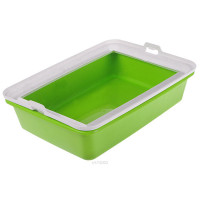 Туалет MPS Hydra Mini Green для котів, з рамкою, зелений, 43×31×12 см Туалет MPS Hydra Mini Green для котів, з рамкою, зелений, 43×31×12 см
