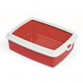 Туалет MPS Hydra Mini Red для кошек, с рамкой, красный, 43×31×12 см