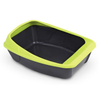 Туалет MPS Virgo для кошек, с рамкой, черно-зеленый, 52×39×20 см Туалет MPS Virgo для кошек, с рамкой, черно-зеленый, 52×39×20 см