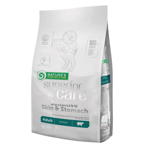 Сухий корм Nature's Protection Sensitive Skin & Stomach Adult для собак з чутливим травленням, 10 кг