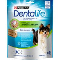 Ласощі Purina DentaLife Medium для підтримки здоров'я порожнини рота собак середніх порід, 115 г Ласощі Purina DentaLife Medium для підтримки здоров'я порожнини рота собак середніх порід, 115 г