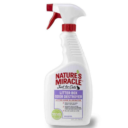 Нейтралізатор запаху Nature's Miracle Litter Box Odor Destroyer, для котячих туалетів, спрей, 709 мл