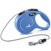 Рулетка Flexi New Classic XS, для собак, 3 м, трос, синя Рулетка Flexi New Classic XS, для собак, 3 м, трос, синя