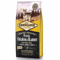 Сухий корм Carnilove Fresh Chicken & Rabbit for Adult dogs, для собак, з куркою і кроликом, 12 кг Сухий корм Carnilove Fresh Chicken & Rabbit for Adult dogs, для собак, з куркою і кроликом, 12 кг