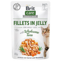 Влажный корм Brit Care Cat pouch, для кошек, филе тунца в желе, 85 г Влажный корм Brit Care Cat pouch, для кошек, филе тунца в желе, 85 г