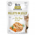 Влажный корм Brit Care Cat pouch, для кошек, филе трески и форели в желе, 85 г
