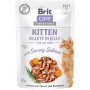 Влажный корм Brit Care Cat pouch, для котят, филе лосося в желе, 85 г