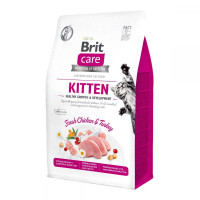 Сухий корм Brit Care Cat GF Kitten HGrowth & Development, для кошенят, з куркою та індичкою, 2 кг Сухий корм Brit Care Cat GF Kitten HGrowth & Development, для кошенят, з куркою та індичкою, 2 кг