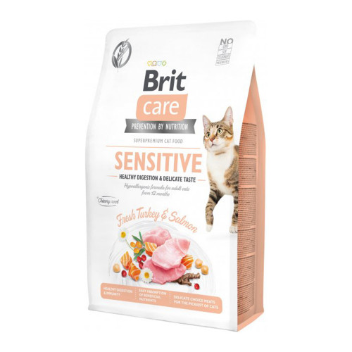 Сухий корм Brit Care Cat GF Sensitive Digestion & Delicate Taste, для вибагливих кішок, 2 кг