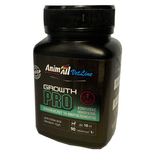 Витамины AnimAll VetLine Growth PRO для малых пород собак  1 г × 90 табл