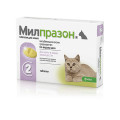 Таблетки KRKA Милпразон от глистов для кошек весом менее 2 кг, 4 мг/10 мг, 2 таб