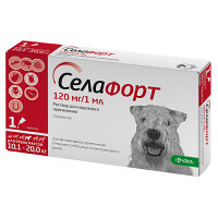 Капли KRKA Селафорт от блох, клещей и гельминтов для собак весом 10.1-20 кг, 1 пипетка Капли KRKA Селафорт от блох, клещей и гельминтов для собак весом 10.1-20 кг, 1 пипетка