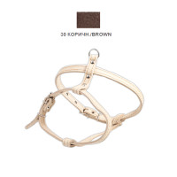 Шлейка Cristel для собак, кожа зенит, "пикинеса", 14 мм / 30-40 см / 38-48 см, коричневый Шлейка Cristel для собак, кожа зенит, "пикинеса", 14 мм / 30-40 см / 38-48 см, коричневый