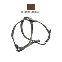 Шлея Cristel для собак, шкіра зеніт, прошита, 12 мм / 32 см / 38-48 см, коричневий Шлея Cristel для собак, шкіра зеніт, прошита, 12 мм / 32 см / 38-48 см, коричневий