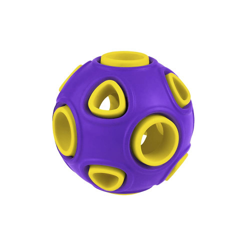 Іграшка BronzeDog Jumble airball, для собак, з ароматом ванілі, фіолетово-жовтий, 5 см