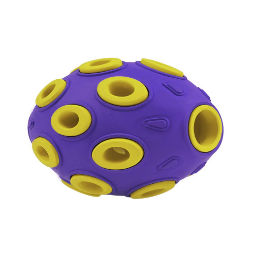 Игрушка BronzeDog Jumble airball, для собак, с ароматом ванили, фиолетово-жёлтый, 12 см