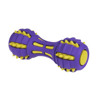 Игрушка BronzeDog Jumble звуковая гантель, для собак, с ароматом ванили, фиолетово-жёлтая, 17.5 см Игрушка BronzeDog Jumble звуковая гантель, для собак, с ароматом ванили, фиолетово-жёлтая, 17.5 см