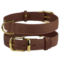 Нашийник BronzeDog Crazy, для собак, шкіряний, коньяк, 19-25×1 см Нашийник BronzeDog Crazy, для собак, шкіряний, коньяк, 19-25×1 см