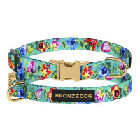 Ошейник BronzeDog Urban Folk, для собак и кошек, нейлоновый, фастекс металлический, ментоловый, 18-28×1 см Ошейник BronzeDog Urban Folk, для собак и кошек, нейлоновый, фастекс металлический, ментоловый, 18-28×1 см