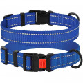 Нашийник BronzeDog Active, для собак, нейлоновий, фастекс пластик, синій, 30-40×2 см
