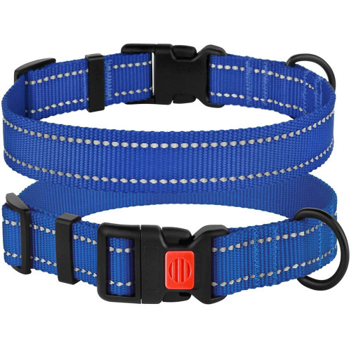 Нашийник BronzeDog Active, для собак, нейлоновий, фастекс пластик, синій, 30-40×2 см