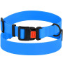 Ошейник BronzeDog Active, для собак, водоотталкивающий, фастекс пластик, голубой, 30-40×2 см