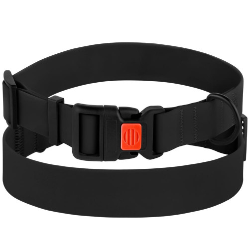 Нашийник BronzeDog Active, для собак, водовідштовхувальний, фастекс пластик, чорний, 35-53×2.5 см