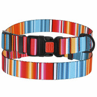 Нашийник BronzeDog Urban West, для собак, нейлоновий, фастекс пластиковий, червоний, 35-53×2.5 см