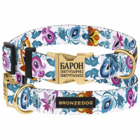 Нашийник BronzeDog Urban Folk, для собак, нейлоновий, фастекс металевий, білий, 30-40×2 см Нашийник BronzeDog Urban Folk, для собак, нейлоновий, фастекс металевий, білий, 30-40×2 см