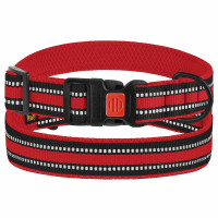 Ошейник BronzeDog Urban Mesh, для собак, нейлон и 3-D сетка, фастекс пластик, красный, 35-45×2.5 см Ошейник BronzeDog Urban Mesh, для собак, нейлон и 3-D сетка, фастекс пластик, красный, 35-45×2.5 см