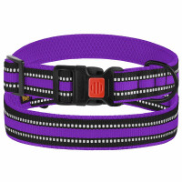 Нашийник BronzeDog Urban Mesh, для собак, нейлон і 3-D сітка, фастекс пластик, фіолетовий, 25-33×2 см